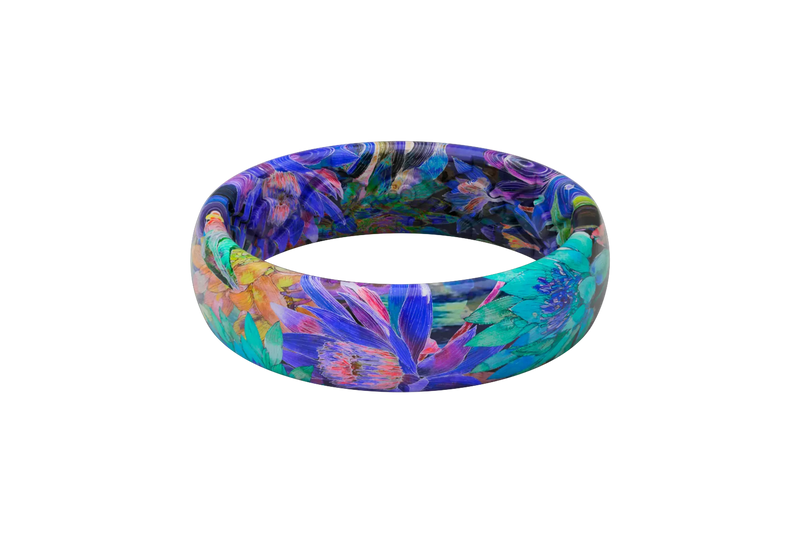 Twilight Blossom Thin Ring