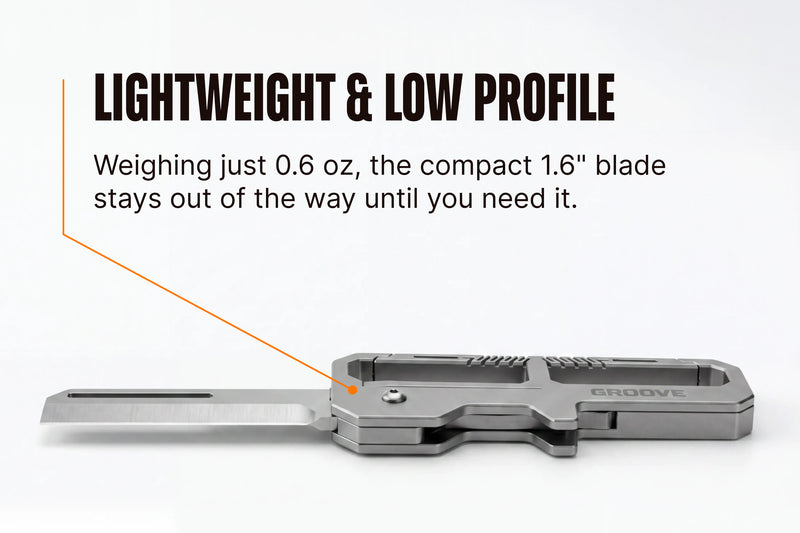 Groove® Carabiner Knife - Silver