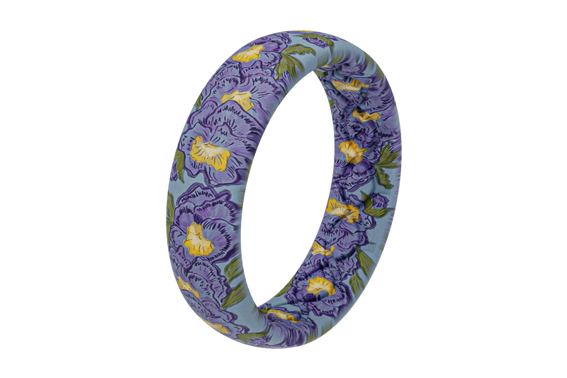 February Violets Thin Ring