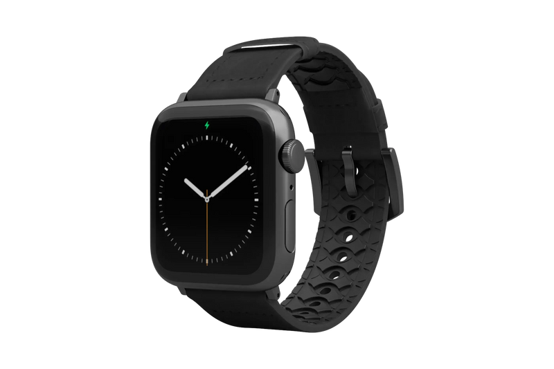 Vulcan Obsidian - Black Apple Leather Watch Band