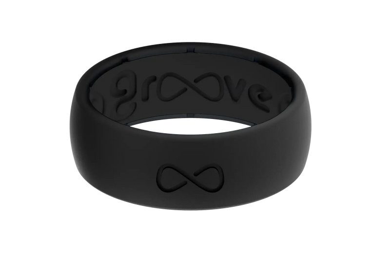 Solid Midnight Black Ring