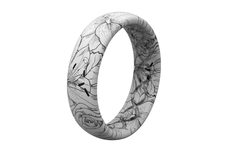 Winter Rose Thin Ring
