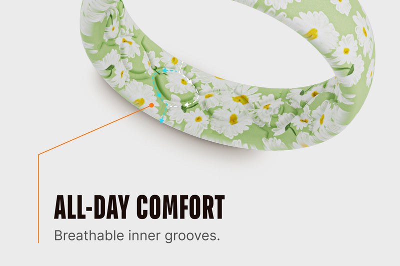April Daisies Thin Ring