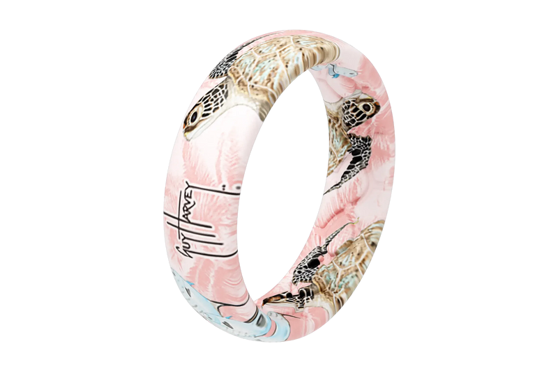 Guy Harvey Pink Sea Turtle Thin Ring