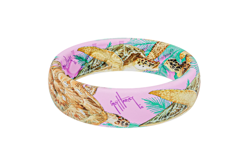 Guy Harvey Turtle Palms Thin Ring