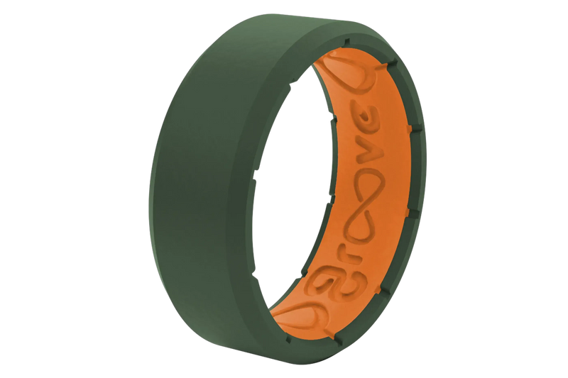 Edge Moss Green &amp; Orange Ring