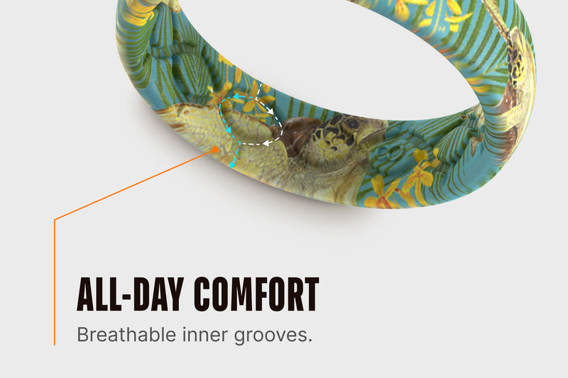 Guy Harvey Tropical Turtle Thin Ring